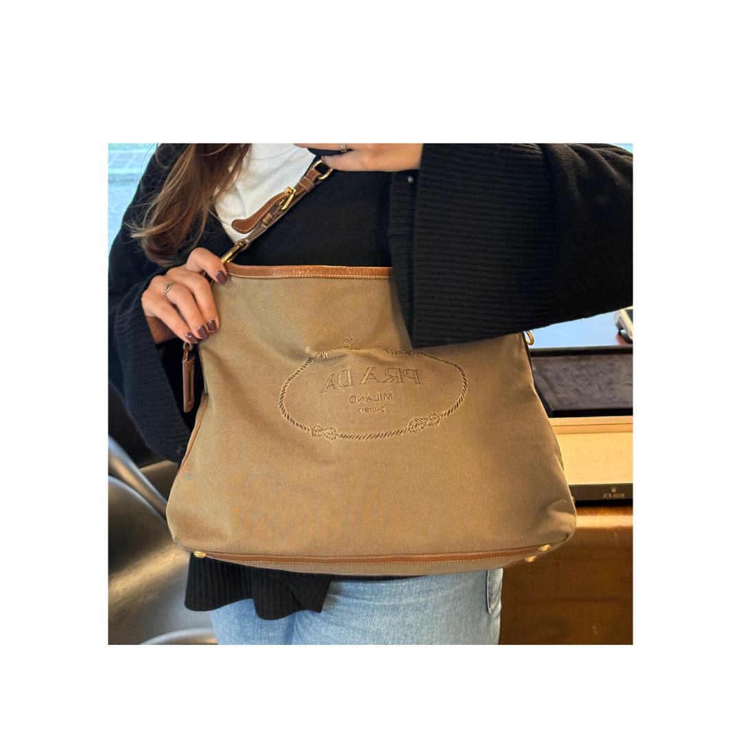 Prada Jacquard Hobo Tote Zorzoli Borse